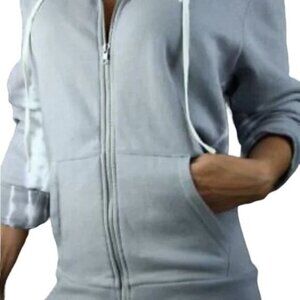 PINK Victoria's Secret Grey Tie Dye Full Zip Hoodie